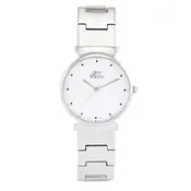 Gino Franco Mens Round 35mm Stainless Steel Silver Bracelet Watch