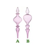 10.5" Amethyst Blown Glass Finial Ornament (Assorted Styles) - Raz Imports