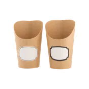 Kraft Charcuterie Cups with sticker labels (24ct)