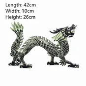 Antique Bronze Dragon Catch Beads Classical Artwork Qinglong Copper Dragon