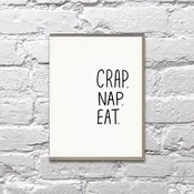 Bench Pressed Crap. Nap. Eat. Card