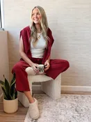 Airport Barrel Sweatpants - CRIMSON