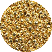 15/0 Japanese Seed Bead 24K Gold Plate over Glass 465