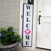 12 Month Welcome Vertical Porch Stencil