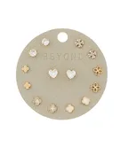 10 Pair Earrings in Clover/Heart