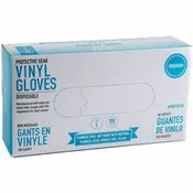 BLUZEN Powder-Free Vinyl Gloves 4 mil Thickness - Large Size - Vinyl - Clear - Comfortable - 100/Box - 10 / Carton