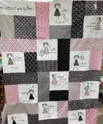 Me Without You (embroidery machine applique) Quilt Kit - Pattern, fabric for front, binding