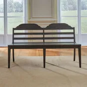Paradise Valley Ladder Back Bench In Saddle Brown