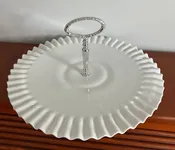 Large Fenton Hobnail Serving Tray Vintage