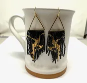 Dave Matthews Inspired Beaded Firedancer Earrings / DMB Jewelry / Delica Beads / Made in USA