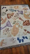 rainbow mushroom throw blanket — Drumming Beetle