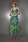 Aegean Garden Maxi Slip Dress