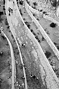 2009 “Street Lines” Contemporary Black and White Photography, metal digital by Maria Grazia Facciolà