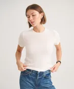 Basic Cashmere Short Sleeve Sweater