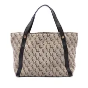 Beige Bottega Veneta BV Monogram Jacquard Tote Shoulder Bag