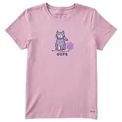 Women's Oops Yarn Cat Short Sleeve Crusher Tee