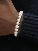 10mm Pearl Bead Stretch Bracelet