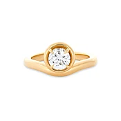 1CTW LAB-Created Diamond Bonbon Merge Ring