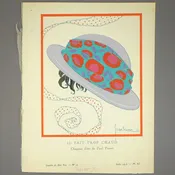 Antique 1913 Georges Lepape Pochoir (Stencil) Gazette du Bon Ton French Fashion Magazine Plate Original Print