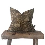 Farrfaccio Pillow in Olive Crane Velvet -  19.5 x 19.5