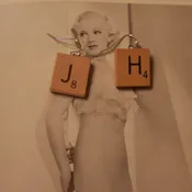 scrabble tile earring