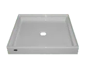 Rectangular Acrylic Shower Pan with Center Drain 36x36 | Royal Baths