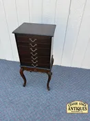 67863 Antique Mahogany Sheet Music Cabinet with Carved Cabriole Legs