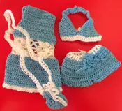 Blue Crochet 4-Piece Set (Fits 12″ Fashion Royalty & Similar)