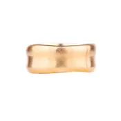 14k Yellow Gold Wide Wavy Band by Matsu