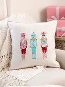 Sequin Nutcracker Square Pillow