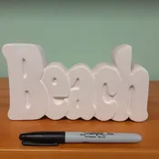 BEACH Word Plaque