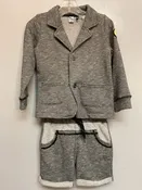 3 pommes Size 18M Gray Pinstripe Polyester Infant Boys Sets