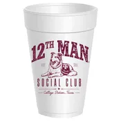 12th Man Social Club Styrofoam Cups