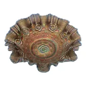 Antique Carnival Glass Amethyst Ruffled Bowl — Heirloom House Antiques