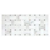 1-1/2" x 3/4" Basketweave w/ 3/8" Dot | Calacatta Antique - Blanc Onyx Dot - Polished | Marble Mosaic