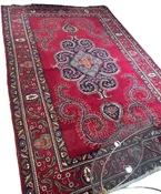 Antique Persian Wool Reds with Swirl and Center Medallion AS IS (Approx. 7'x10') (0EY00A)