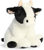 14" Black & White Cow Plush