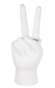 7450-04-222 - Peace Sign Planter Matte White - 4/Cs