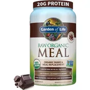 Raw Organic Meal Replacement Shakes, Chocolate Plant Based Vegan Protein Powder, Pea Protein, Sprouts, Greens, Probiotics, Dairy Free