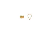 14K Gold Open Teardrop Bail, 4.0x6.7mm