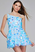 Blue Fit and Flare Flower Girl Dress K38147