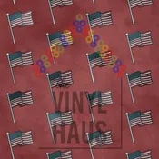 4th of July Flag Pattern Vinyl 12" x 12"