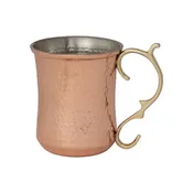 10 oz. Hammered Stainless Steel Mule Mug w/ Brass Handle