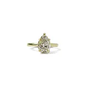 Classic Pear Shaped Diamond Engagement Ring