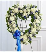 24” BLUE AND WHITE OPEN HEART 1