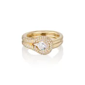 Comet Pave Statement Ring in 18K Yellow Gold & Diamond