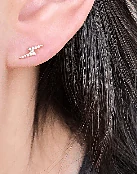 14 kt and Diamond Lightning Bolts, Star and Moon Studs too