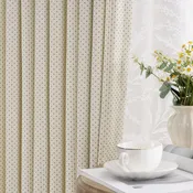 Cecile Wool Curtains Luxury Jacquard Heavyweight Classic Custom Drapes | Grey Blue