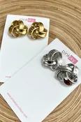 AB Twisted Knot Post Earrings - 2 Colors