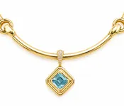 Aquamarine and Diamond Pendant